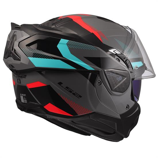 LS2 ADVANT 2 TRIPLE GRİ-KIRMIZI-SİYAH-TURKUAZ KASK