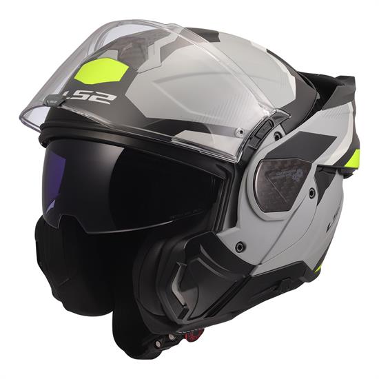 LS2 ADVANT 2 TRIPLE MAT GRİ- SİYAH-NEON SARI KASK