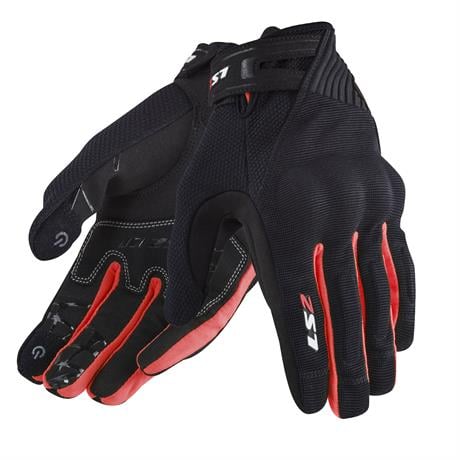LS2 DART 2 ELDİVEN SİYAH-KIRMIZI