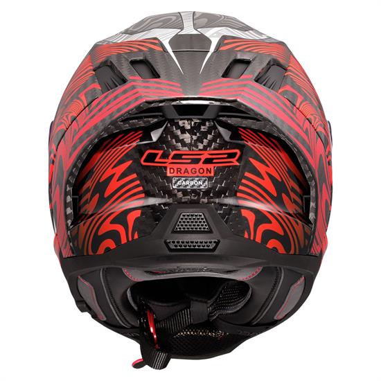 LS2 DRAGON KARBON ENTHUM KIRMIZI KASK