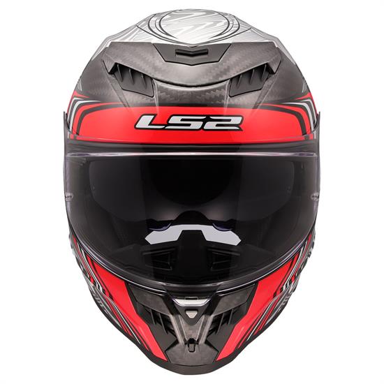 LS2 DRAGON KARBON ENTHUM KIRMIZI KASK