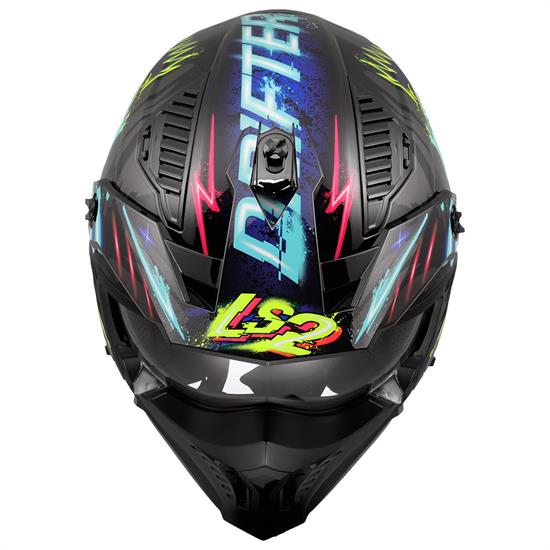 LS2 DRIFTER RAYZ SİYAH-MAVİ KASK