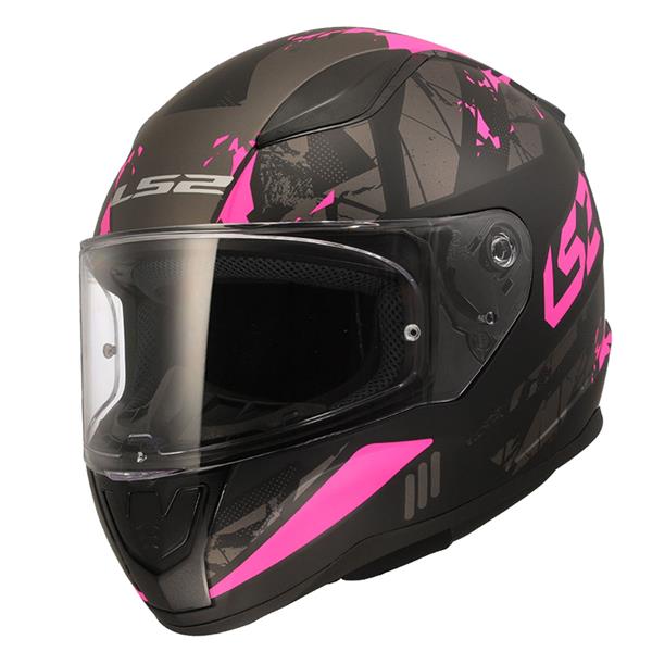 LS2 RAPID 2 PALIMNESIS MAT SİYAH-PEMBE KASK