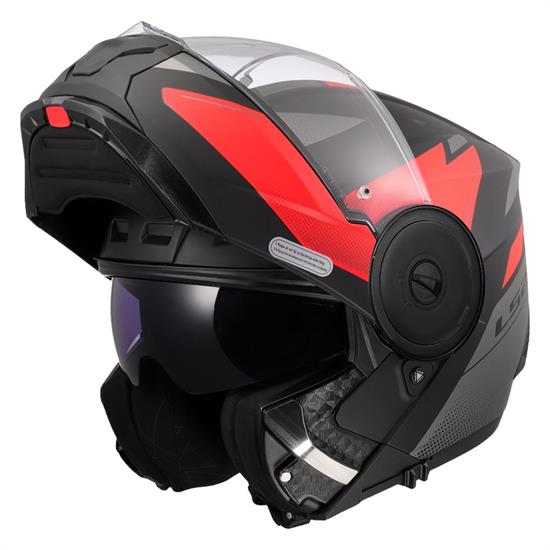 LS2 SCOPE 2 DURIA MAT SİYAH-KIRMIZI KASK