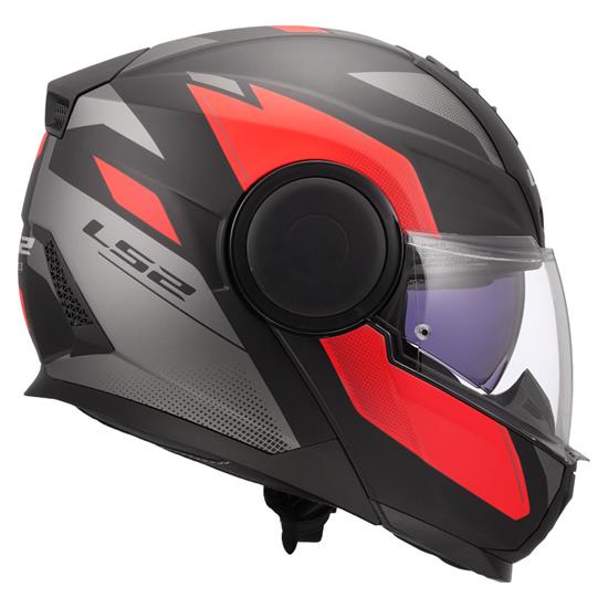 LS2 SCOPE 2 DURIA MAT SİYAH-KIRMIZI KASK