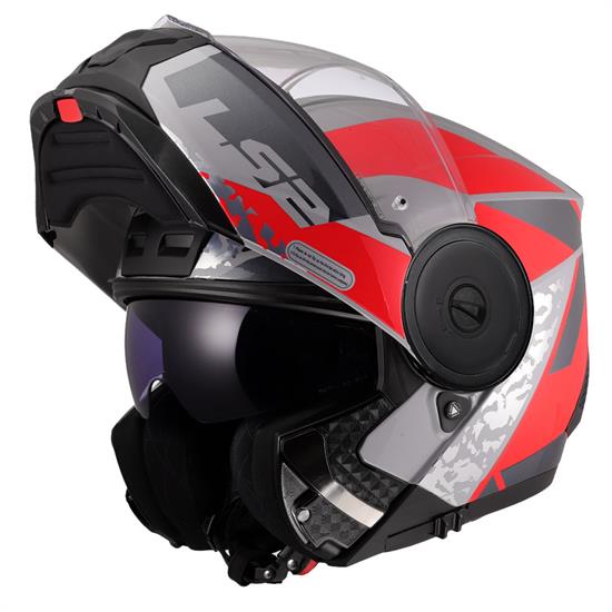 LS2 SCOPE 2 OXYD GRİ-KIRMIZI KASK