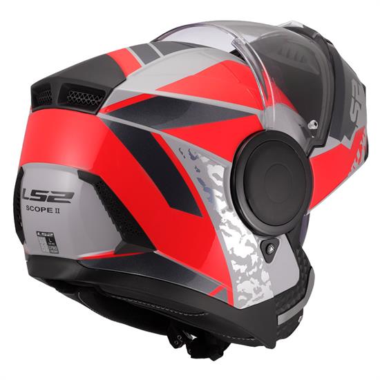 LS2 SCOPE 2 OXYD GRİ-KIRMIZI KASK