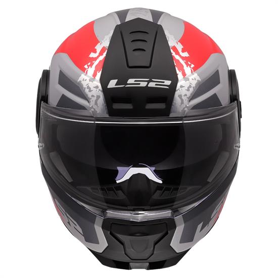 LS2 SCOPE 2 OXYD GRİ-KIRMIZI KASK
