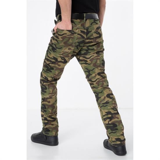 Motobike Jeans 5012 Kamuflaj Desenli Motosiklet Pantolonu (Korumalar Hariç)