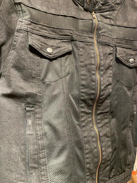 Motobike Jeans Aramid Destekli Kot Motosiklet Ceketi Siyah Fileli– (Korumalar Hariç)