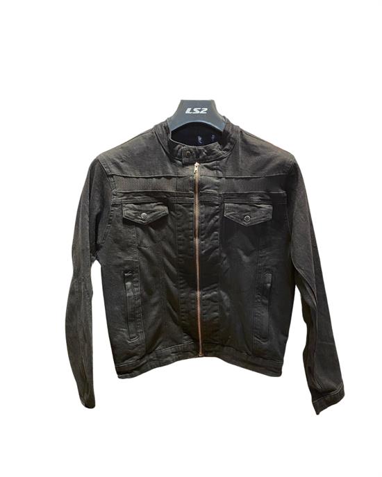 Motobike Jeans Aramid Destekli Kot Motosiklet Ceketi Siyah Fileli– (Korumalar Hariç)