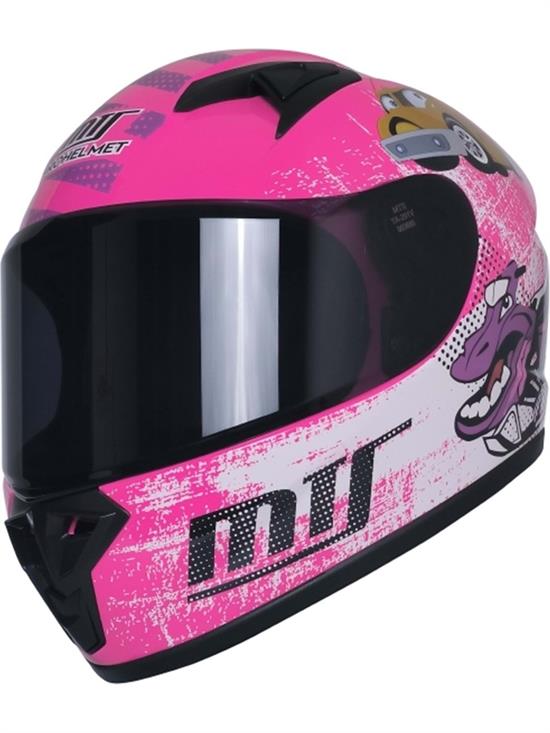 MTS M201 Pembe Siyah Kapalı Çocuk Kaskı