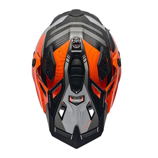 NEXX X.WED 3 FURKA KARBON TURUNCU-GRİ KASK