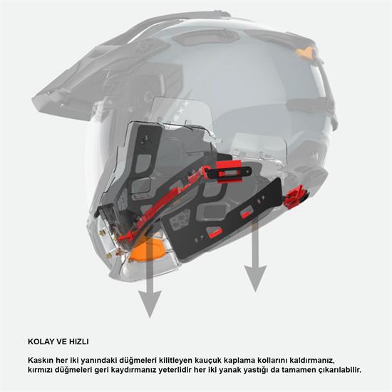 NEXX X.WED 3 FURKA KARBON TURUNCU-GRİ KASK