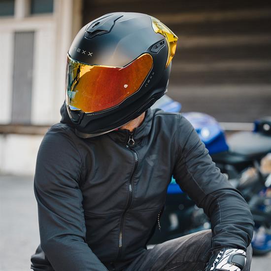 NEXX Y.100R SUBSONIC MAT SİYAH-KIRMIZI KASK