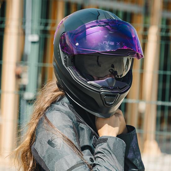 NEXX Y.100R SUBSONIC MAT SİYAH-PEMBE KASK