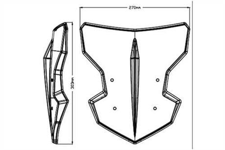 PUIG /20285H CBRIS NEW GENERATION SPORT YAMAHA MT25 20-