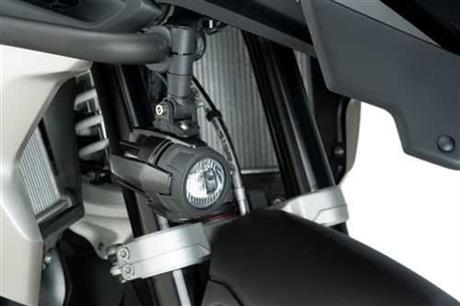 PUIG/3489N KIT AUXILIARY LIGHTS BEAN HOMO+CLAMPS C/BLACK