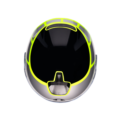 AGV KASK/IRIDES DAVAO BLACK  GREY YELLOW FLUO.