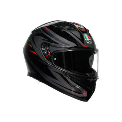 AGV KASK/K3  E2206 MPLK SYTH BLACK RED  CONFİGURATİON
