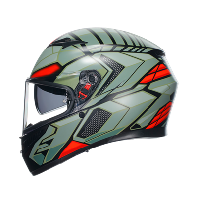AGV KASK/K3 MPLK DECEPT MATT BLK GREEN RED