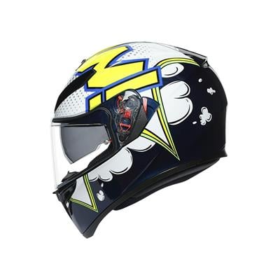AGV KASK/K3 SV MLT PLK BUBBLE BLUE WHT YLW FLUO