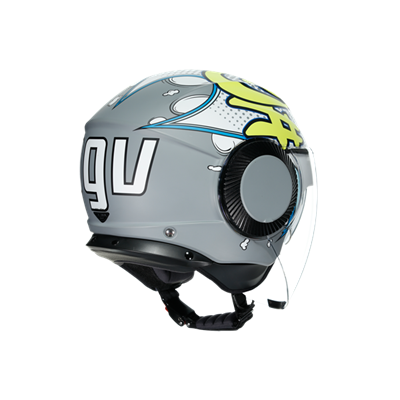 AGV KASK/ORBYT AGV E2205 MULTI VIBES MATT GREY/YELLOW -