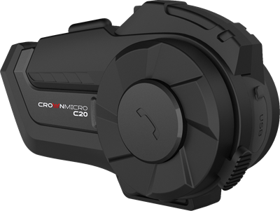 Crown C20 Pro Motosiklet Interkomu - 2 Kişilik, 1200m, Bluetooth 5.1, HD Ses
