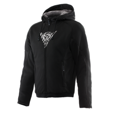 DAINESE BOVISA SAFETY HOODIE FULL ZIP BLACK/WHITE