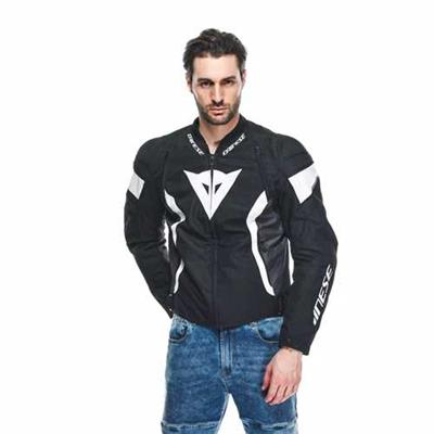 DAINESE CEKET/AVRO 5 TEX JACKET  BLK WHITE BLK