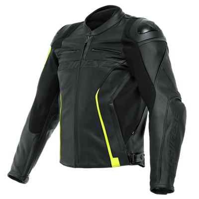 DAINESE CEKET/VR46 CURB LTHR BLK FLUO YELLOW