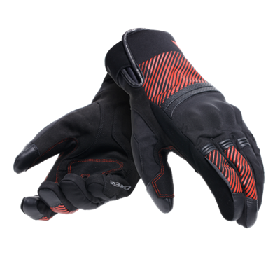 DAINESE ELD/ FULMINE D-DRY-GLOVES BLACK/BLACK/ RED