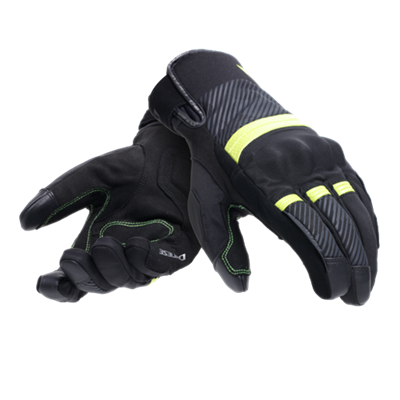 DAINESE ELD/ FULMINE D-DRY-GLOVES BLACK/YELLOW FLUE