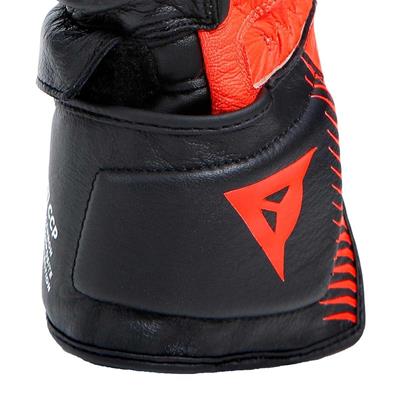 DAINESE ELD/CARBON 4 LONG LTHR GLOVES BLK FLUO RED WHT