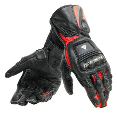 DAINESE ELD/STEEL-PRO GLOVES BLK FLUO RED