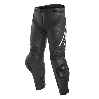 DAINESE/DELTA 3 LTHR PANTS BLK BLK WHT