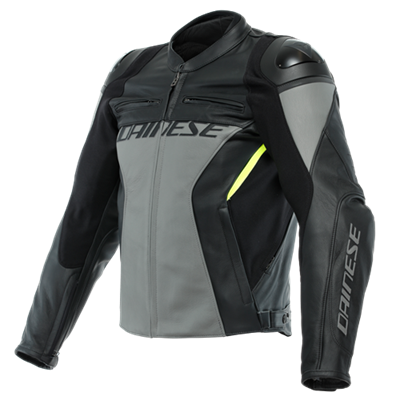 DAINESE/RACING 4  LEATHER CHARCOAL-GRAY BLACK