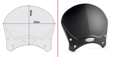 GIVI 100ALB BMW R NINE T (14-21) - YAMAHA XSR 700 (16-20) - XSR 900 (16-21) RÜZGAR SİPERLİK
