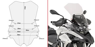 GIVI D8703ST BENELLI TRK502 (17-24)- TRK 502 X (18-24) RÜZGAR SİPERLİK