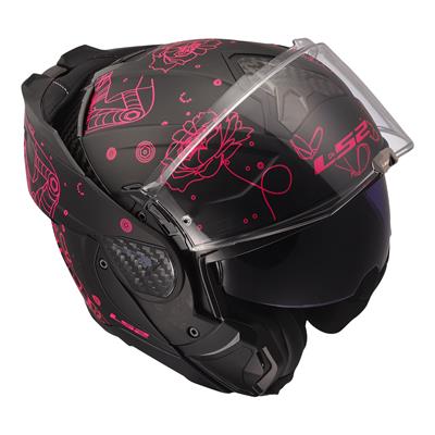 LS2 ADVANT 2 SOPHIA MAT SİYAH-PEMBE KASK