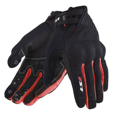 LS2 DART 2 ELDİVEN SİYAH-KIRMIZI