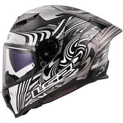 LS2 DRAGON KARBON ENTHUM SİYAH-GRİ KASK
