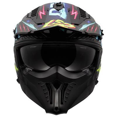 LS2 DRIFTER RAYZ SİYAH-MAVİ KASK