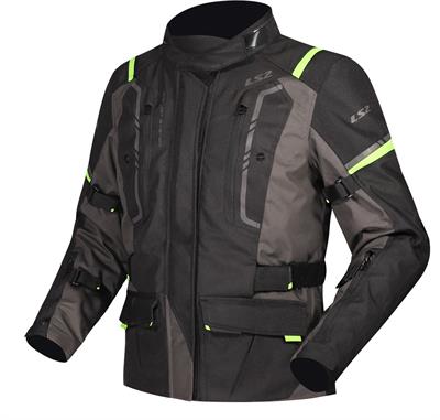 LS2 NARVIK KADIN MONT GRİ-SİYAH-NEON SARI