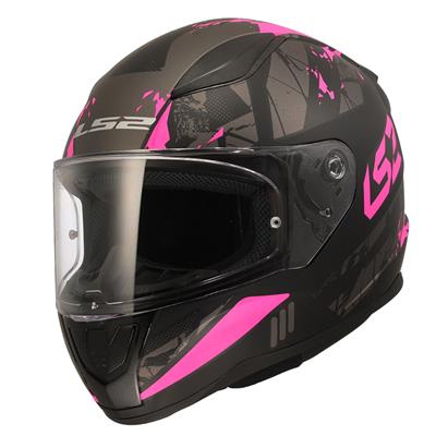 LS2 RAPID 2 PALIMNESIS MAT SİYAH-PEMBE KASK