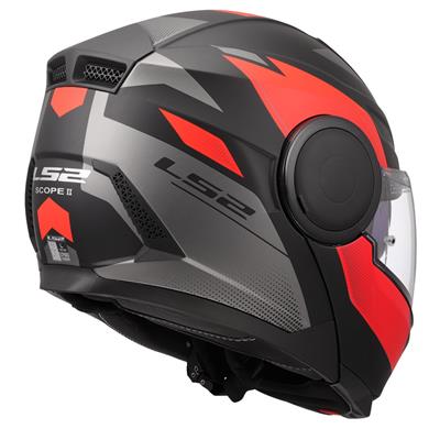 LS2 SCOPE 2 DURIA MAT SİYAH-KIRMIZI KASK