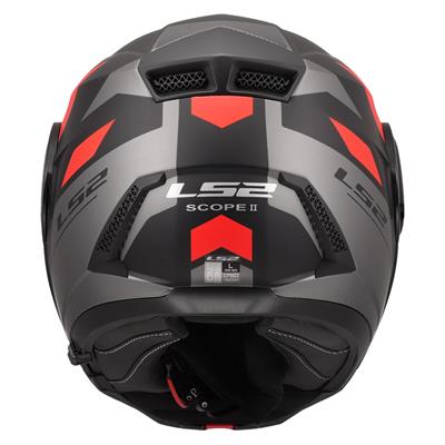 LS2 SCOPE 2 DURIA MAT SİYAH-KIRMIZI KASK