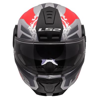 LS2 SCOPE 2 OXYD GRİ-KIRMIZI KASK