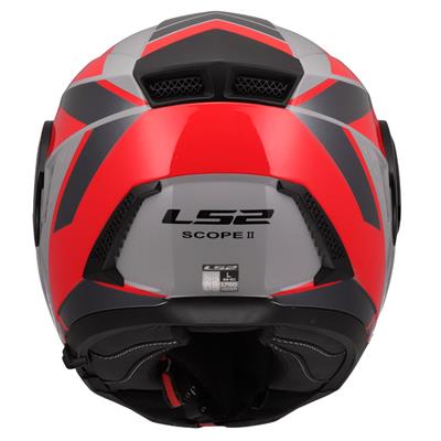 LS2 SCOPE 2 OXYD GRİ-KIRMIZI KASK
