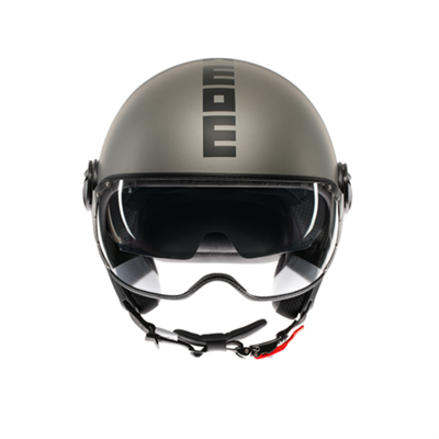 MOMO KASK/FGTR EVO MOMO MONO MATT TIT.FROST BLK